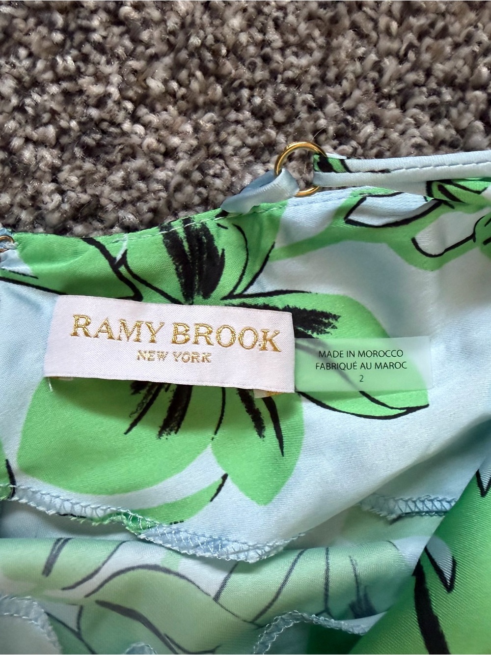 Ramy Brook Light Blue Floral Backless Slip Maxi Dress - Picture 6 of 10